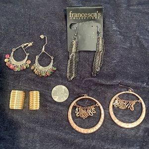 Lot pierced earrings
